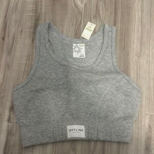 NWT Gray OFFLINE by Aerie Sports Bra